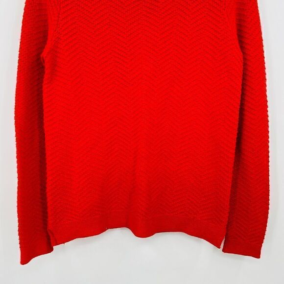 Old Navy Size Small Red Textured Long Sleeve Pullover Crewneck Sweater - Picture 3 of 6